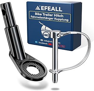 Fahrradanhänger Kupplung, Stabile 12mm Fahrrad Anhängerkupplung mit Sicherheitsstift, Robuster Stahl Fahrradanhänger Adapter, Fahrradkupplung für Hundeanhänger, Kinderanhänger, Lastenanhänger