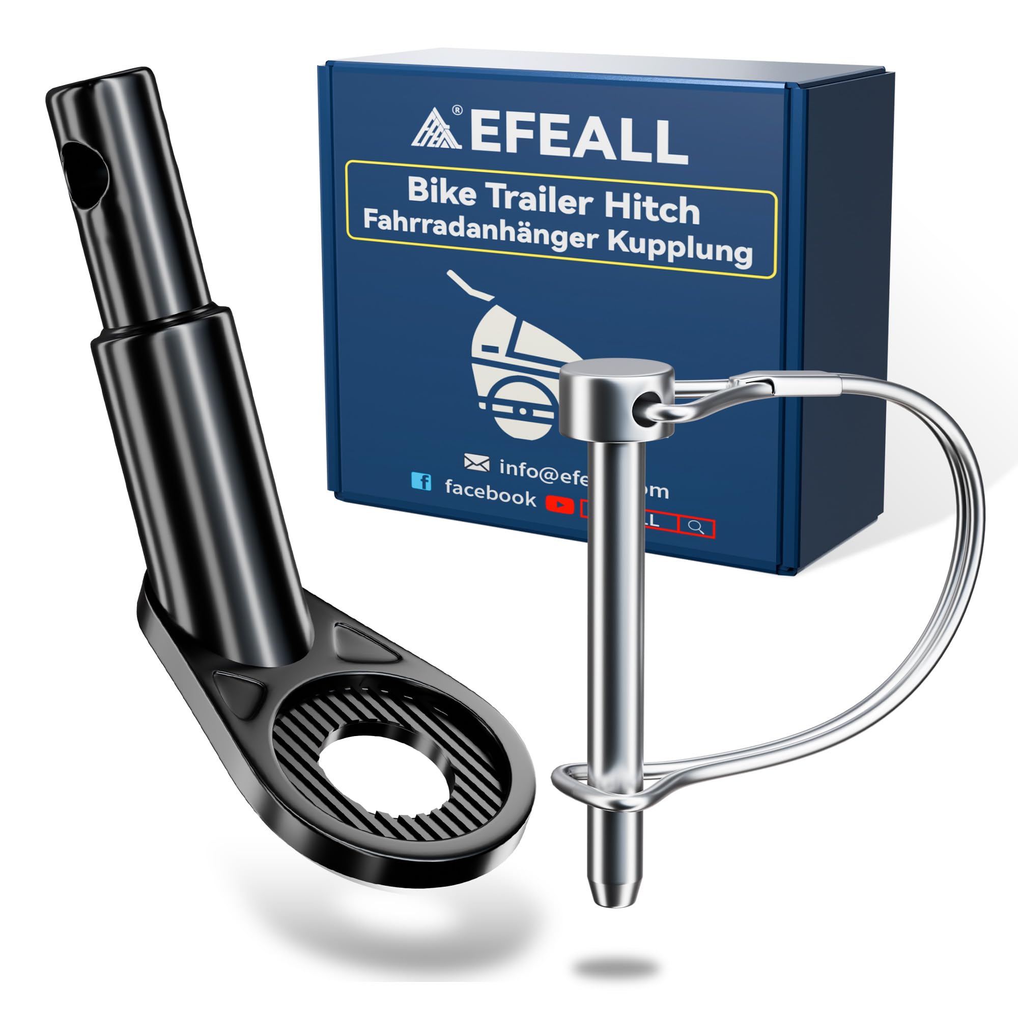 Attacco Rimorchio Bici 12 mm Robusto Gancio Traino Acciaio Resistente