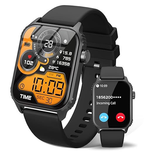 Smart Watch for Men, 120+ Sports Modes Smartwatch with 1.83" HD Touchsreen, Sleep Monitor, IP67 Waterproof, Bluetooth Call & Music Control Fitness Watch for iPhone/Android Black