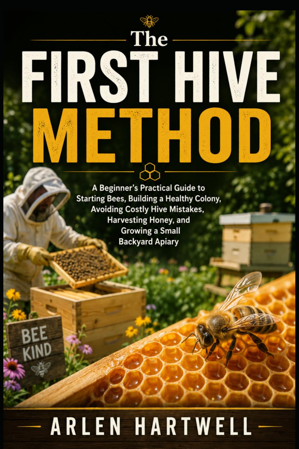 The First Hive Method: A Beginner’s Practical Guide to Starting Bees, Building a Healthy Colony, Avoiding Costly Hive Mistakes, Harvesting Honey, and Growing a Small Backyard Apiary