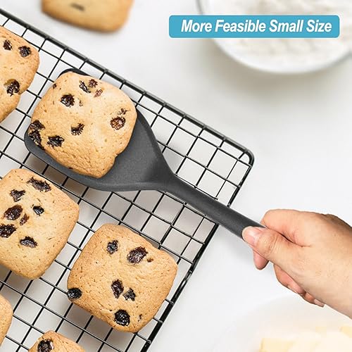 Miniatura 7 de Juego de espátulas de silicona, espátulas resistentes al calor con diseño de una pieza sin costuras, utensilios de goma antiadherentes para hornear