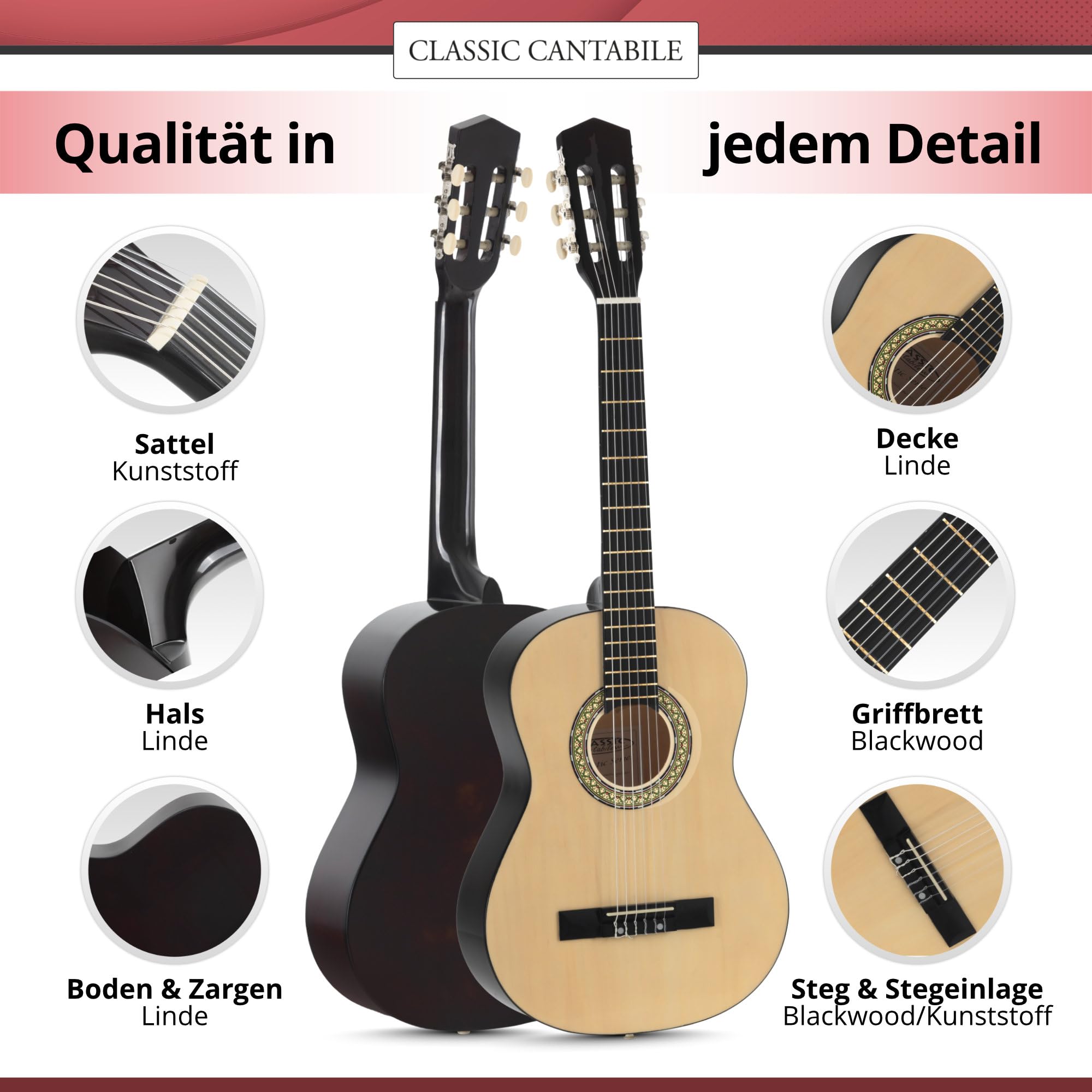 Classic Cantábile Acoustic Series Guitarra Clásica AS-851 3/4