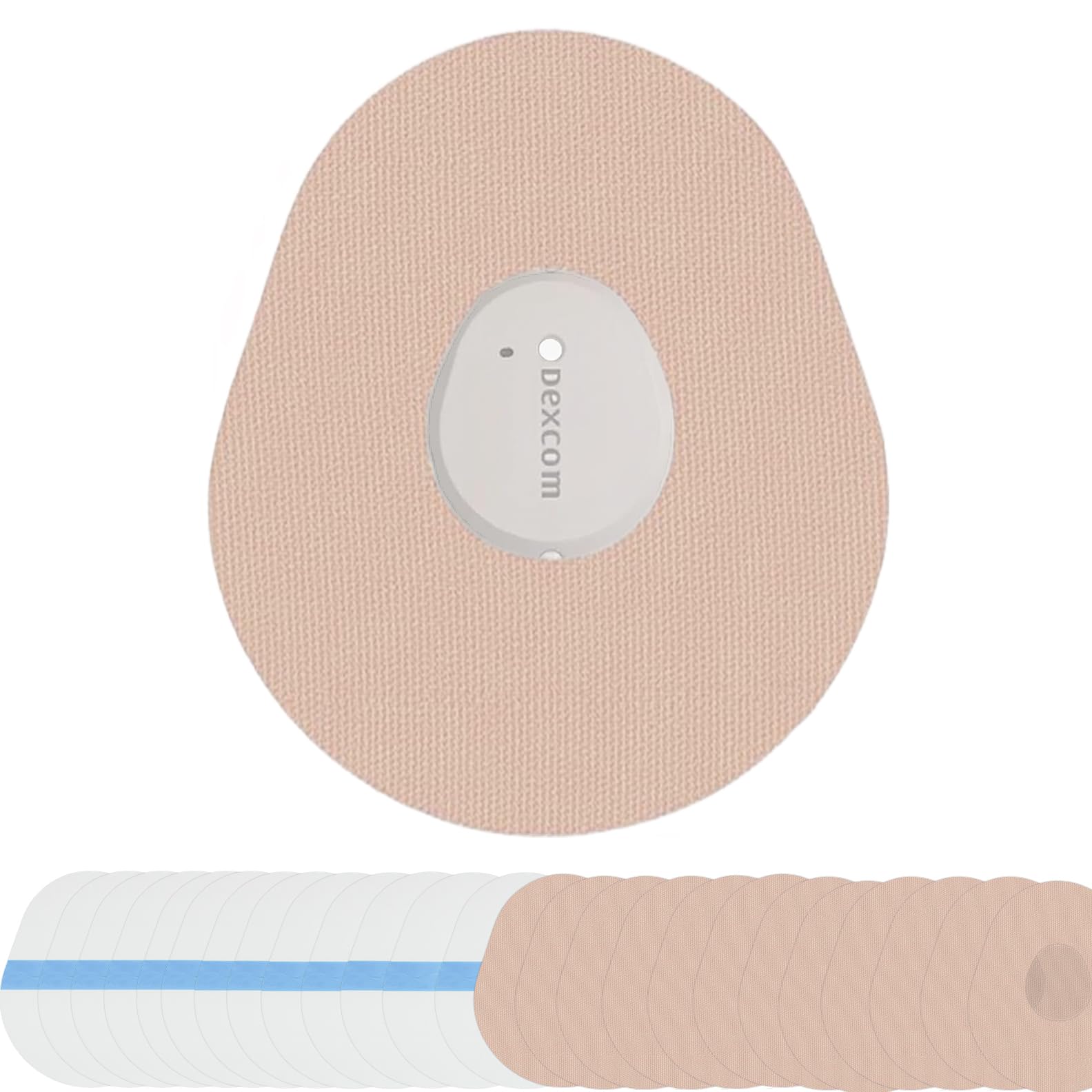 Dexcom G7 Adhesive Patches Waterproof, 36pcs G7 Dexcom Over Patch Patches Accessories Overpatches Stickers Tape CGM Protection Hypoallergenic Waterproof & Sweatproof for Adults Kids (36 Count,Skin)