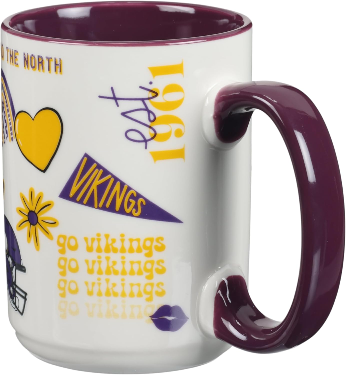 The Memory Company Officially Licensed 15oz Team Spirit Mug, Minnesota Vikings - Image 3