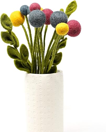 Én Gry & Sif Ramo de fieltro a mano Josi, hecho a mano, hecho de lana virgen natural, ideal y rosa, amarillo, azul, regalo de boda, primavera,