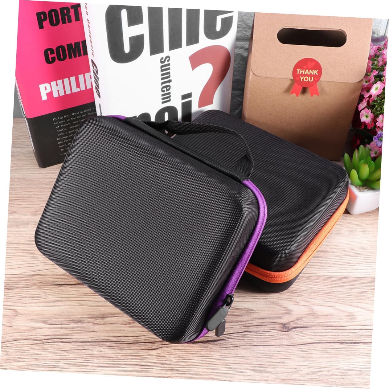 Didiseaon 2pcs Slots Essential Oils Storage Holder Shockproof Eva Carrying Case for Roller Bottles Portable Organizer for Travel and Home Use