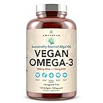 AMANDEAN Vegan Omega 3 Supplement. Premium Fish Oil Alternative. Algae DHA & EPA. Carrageenan Free Softgels. Algal Essential Fatty Acids. Plant Based Heart, Brain, Eye, Skin, Immune Support. (120ct)