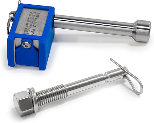 PACLOCK 's KT-UCS-80S-250-YK-1 Combo de bloqueo de enganche, compre American Act obediente, acero inoxidable, cilindro de 6 pines de alta seguridad,