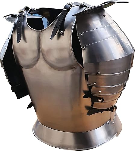 Miniatura 4 de IOTC Medieval Times - Pechera de acero, talla única, cromada, Cromado