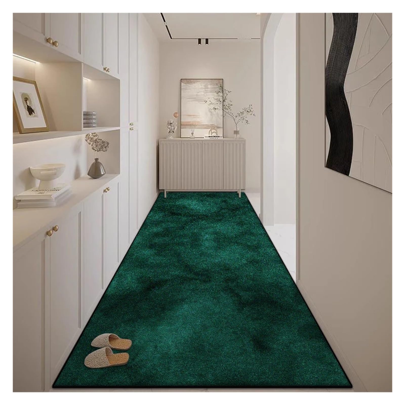 Tapis de couloir grand format 90x300 abstrait facile à nettoyer