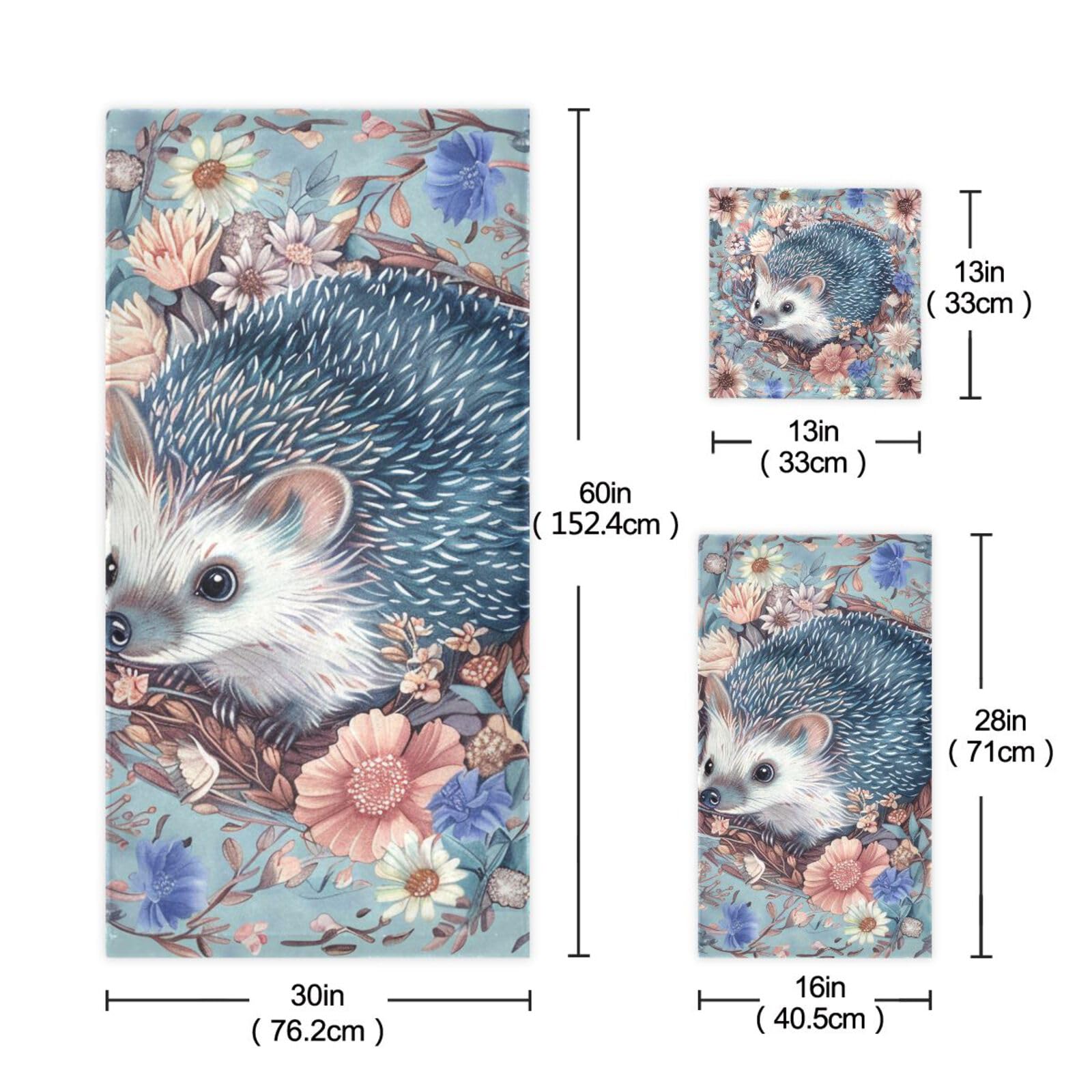 Set di 3 asciugamani morbidi in stile bohémien con fiori e ricci, 1 asciugamano da bagno, 1 asciugamano per le mani, 1 panno per la casa, cucina e famiglia