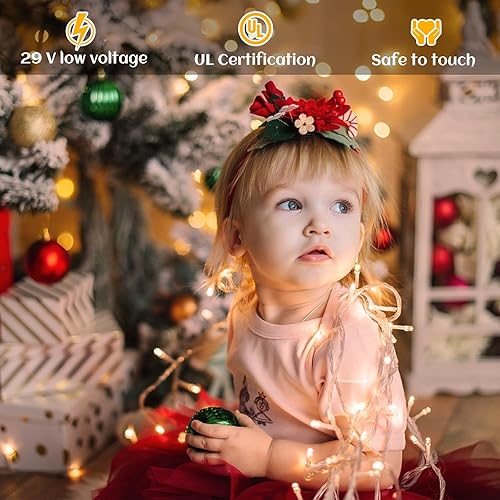 Miniatura 3 de Luces de carámbano para exteriores, 66 pies, 640 luces LED, 8 modos con 120 gotas, tira de luces de cortina impermeable con temporizador y función