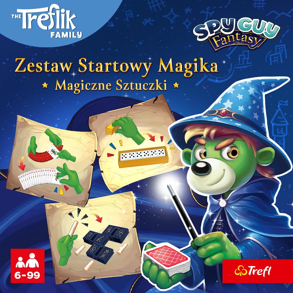 Trefl, Magiczne Sztuczki Spy Guy - Zestaw Startowy Magika - Zestaw Iluzjonisty, Rekwizyty do Sztuczek, dla Dzieci od 6 lat