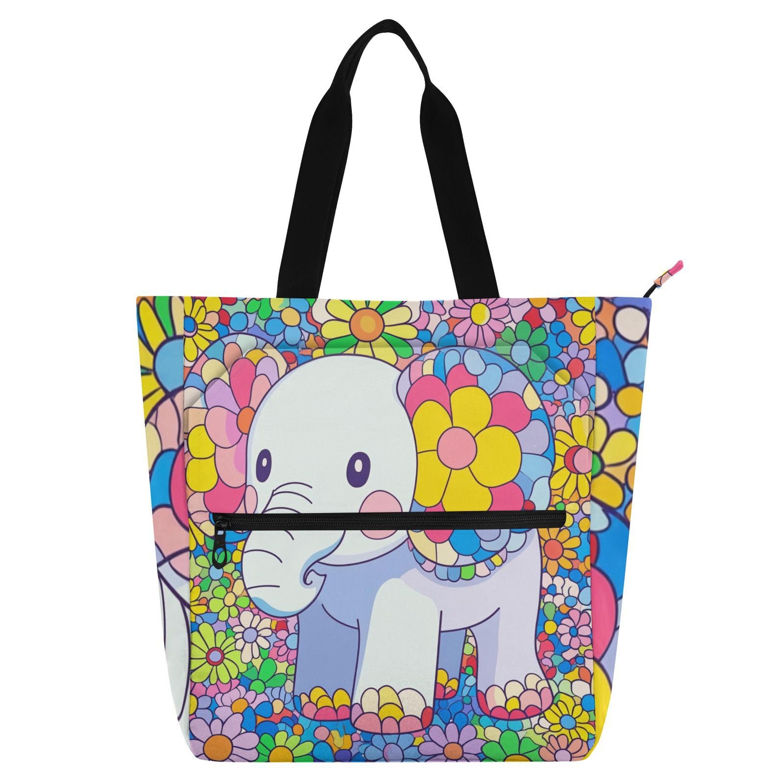 Bolsa de libros impermeable y resistente con cremallera para niños y adultos 8