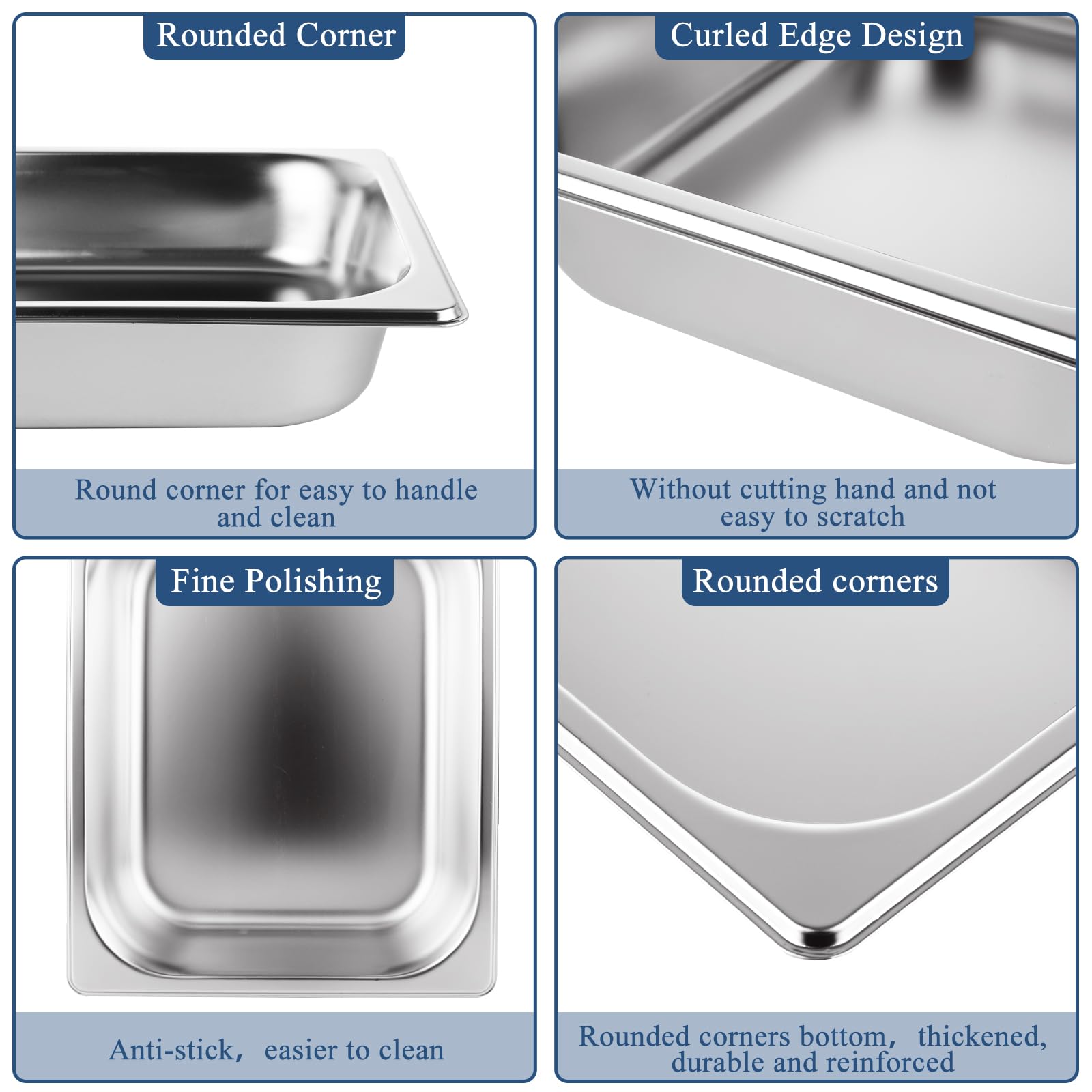 Bradford Hall 8 Quart Full Size Stainless Steel Chafer Pa2019 | Restaurant - View #2