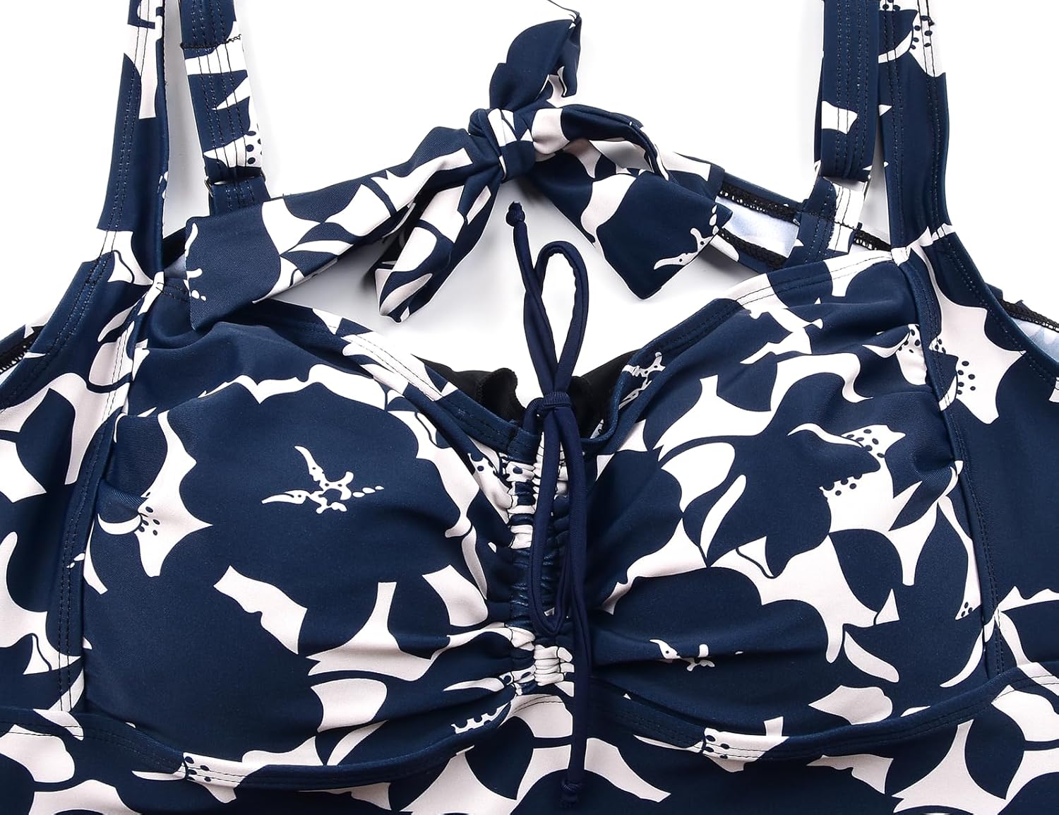 Hilor Women's Plus Size Tankini Swimsuit Flowy Two Piece Bathing Suits Loose Fitting Tankini Swimwear with Shorts - Image 7