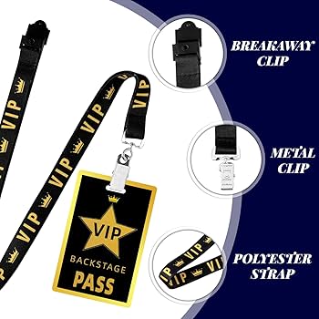 Amazon | PerKoop VIPランヤード PVCパスカード付き ブラック ブレイク