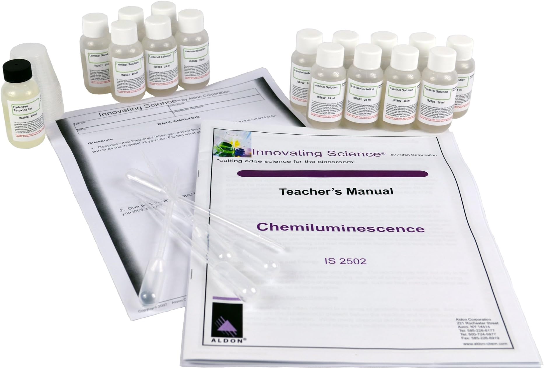 Innovating Science Chemiluminescence Chemistry Demo Kit (Supplies for 15 Groups)