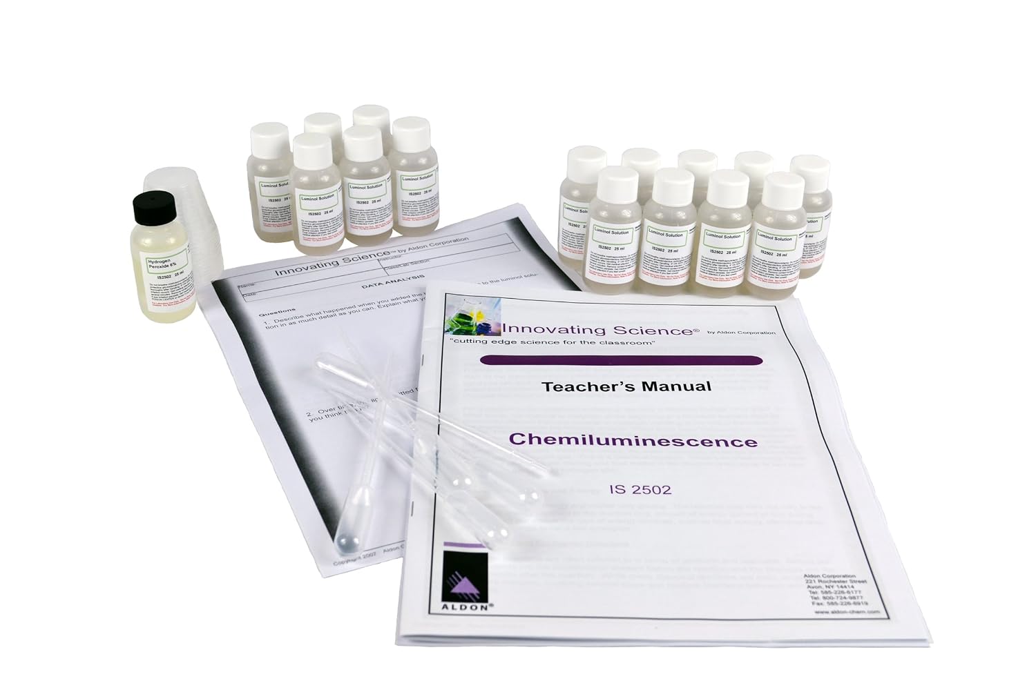 Innovating Science Chemiluminescence Chemistry Demo Kit (Supplies for 15 Groups)