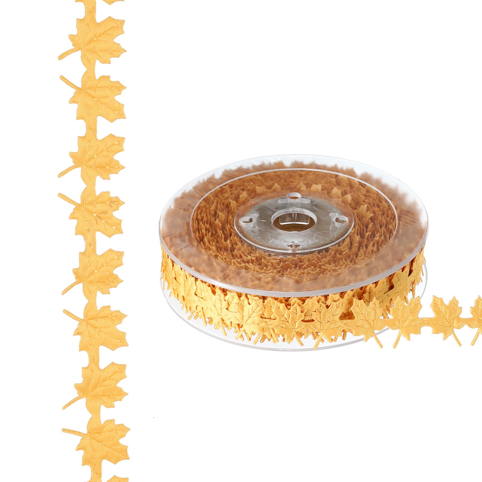 Ruban feuille d'érable dorée pour une table de mariage lumineuse et emballages de Noël faits main