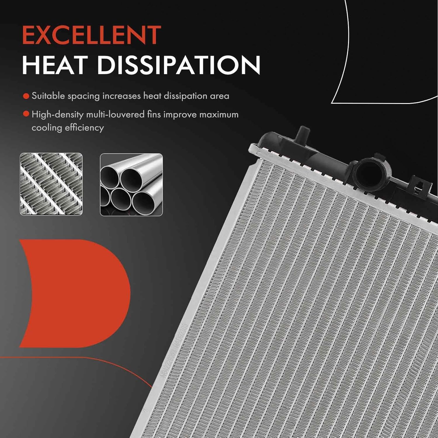 A-Premium Engine Coolant Radiator with Transmission Oil Cooler Compatible with Mazda Protege 1999-2003 Protege5 2002-2003, Automatic Transmission, Replace# ZL0415200A, ZL0115200B