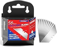 DIYSELF 50 Pack SK5 Steel Utility Knife Blades with Dispenser - Sharp Box Cutter Refills for Precision Cuts