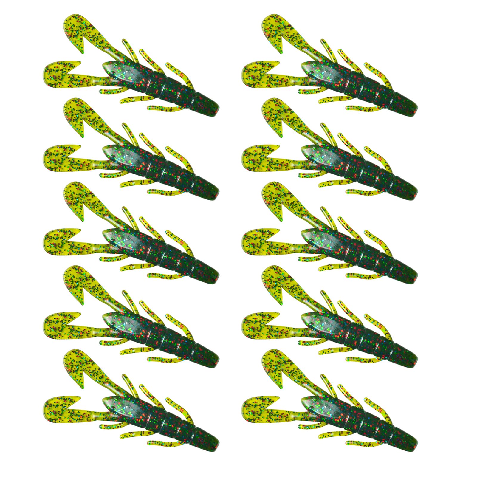 Xjdzineq 10pcs Fishing Swimbait Fishing Tackle Accessories 8cm 6g Soft Lure Baits Lures for Trout Shrimp Visible Soft