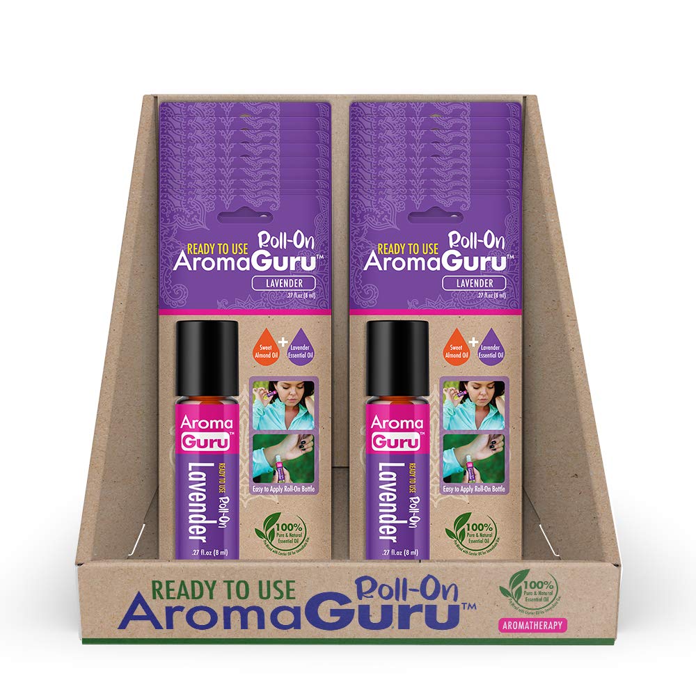 Essential Oil Roll On Set - Aroma Guru - 18 Count (Lavender)