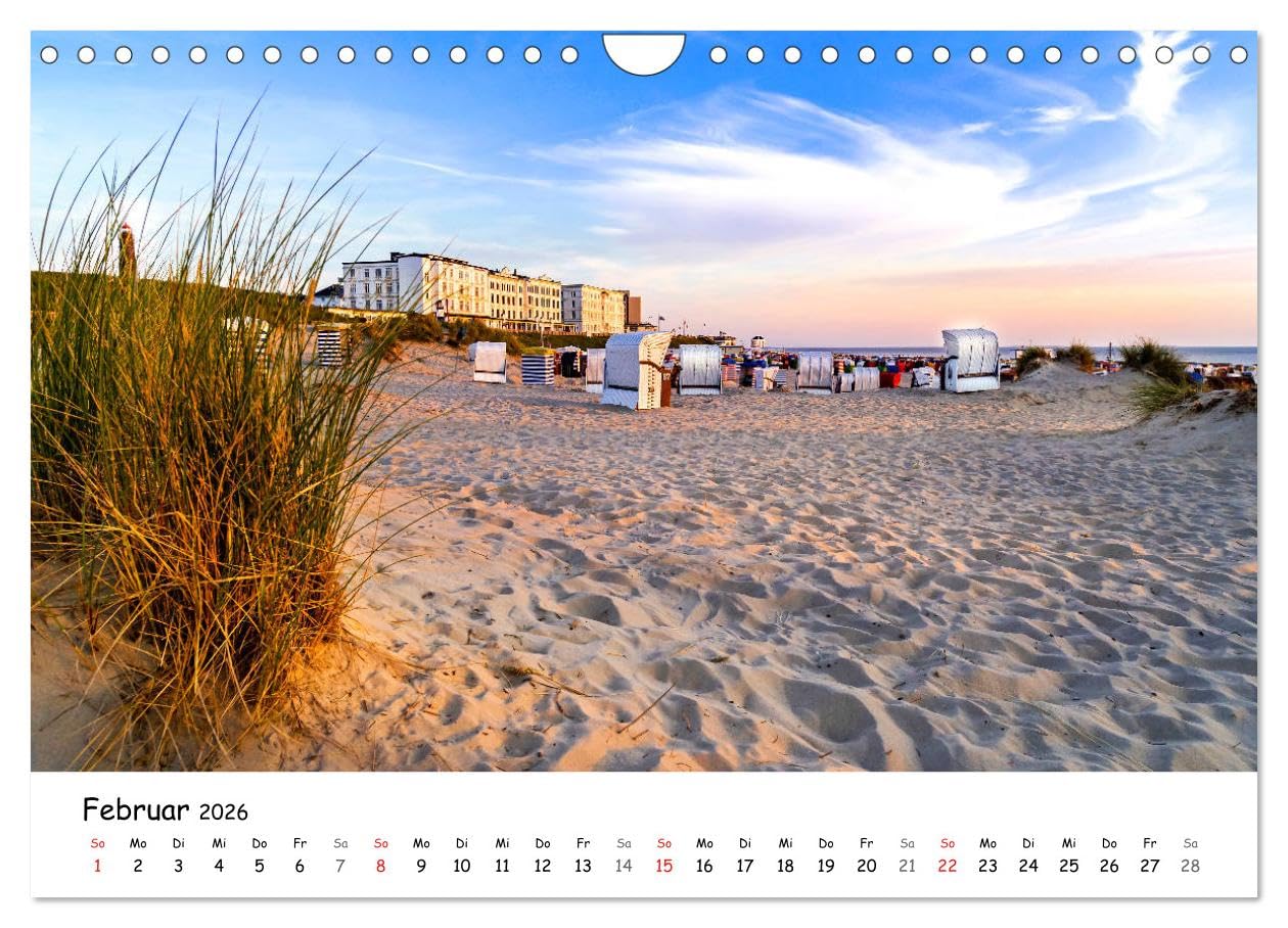 Borkum, bezaubernde Nordseeinsel (Wandkalender 2026 DIN A4 quer), CALVENDO Monatskalender: Berauschende Augenblicke der Nordseeinsel (CALVENDO Orte)