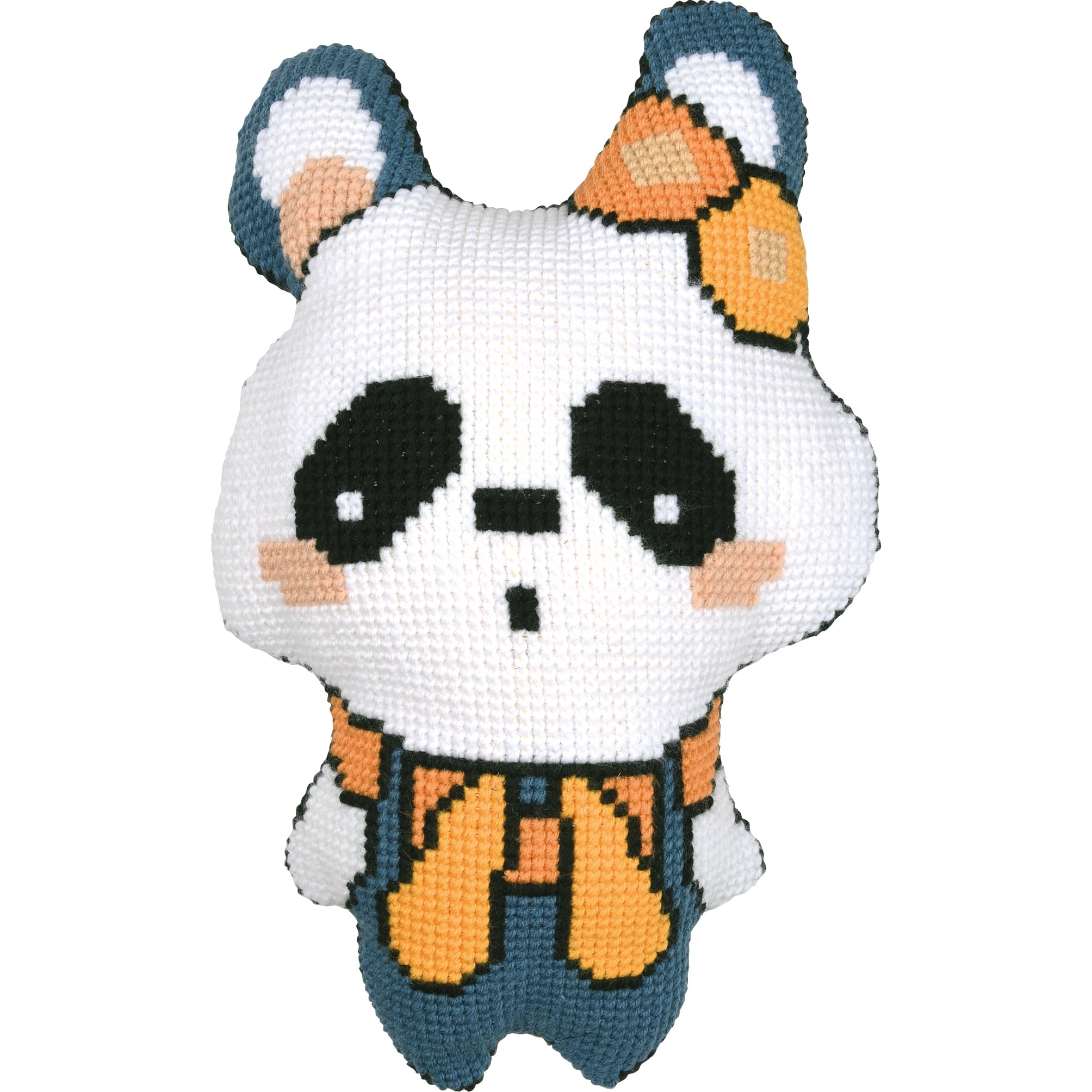 VERVACO Zestaw do Haftu Krzyżykowego Poduszka z Tyłem PANDA Kanwa z Nadrukiem 36 x 53 cm Gruba Włóczka Akrylowa Zrób to Sam Dekoracja Domu DIY Cross Stitch Kit