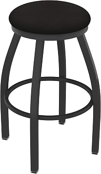 HBS XL 802 Misha 25" Swivel Counter Stool with Pewter Finish and Canter Espresso Seat