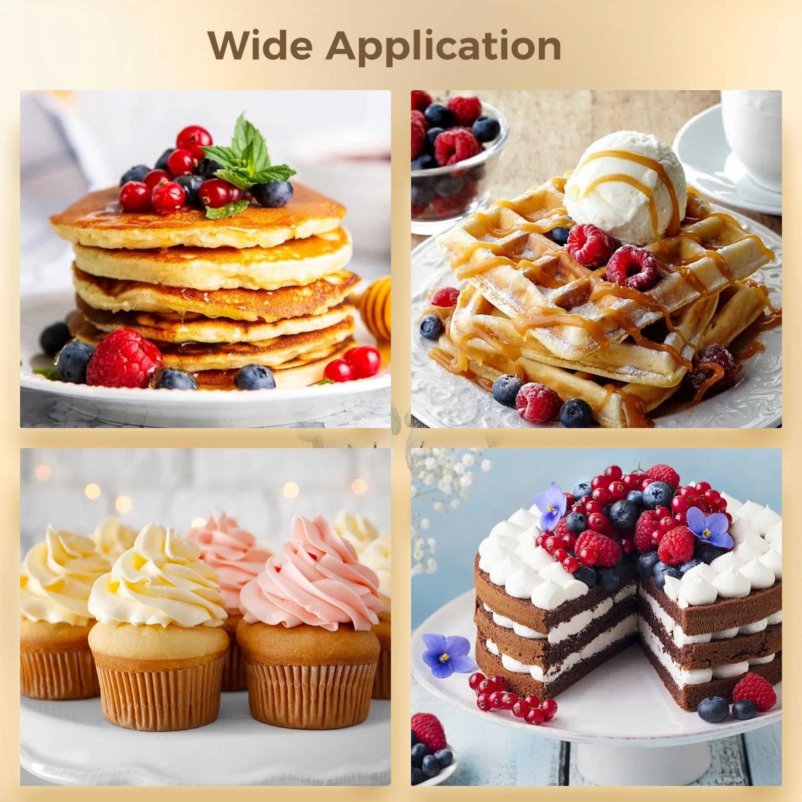 2 dispensadores de masa de acero inoxidable, recipiente dispensador de masa de panqueques de 27 onzas con asa, dispensador manual de mezcla de cupcakes para cocinar, hornear, hacer velas, cocina y uso 5