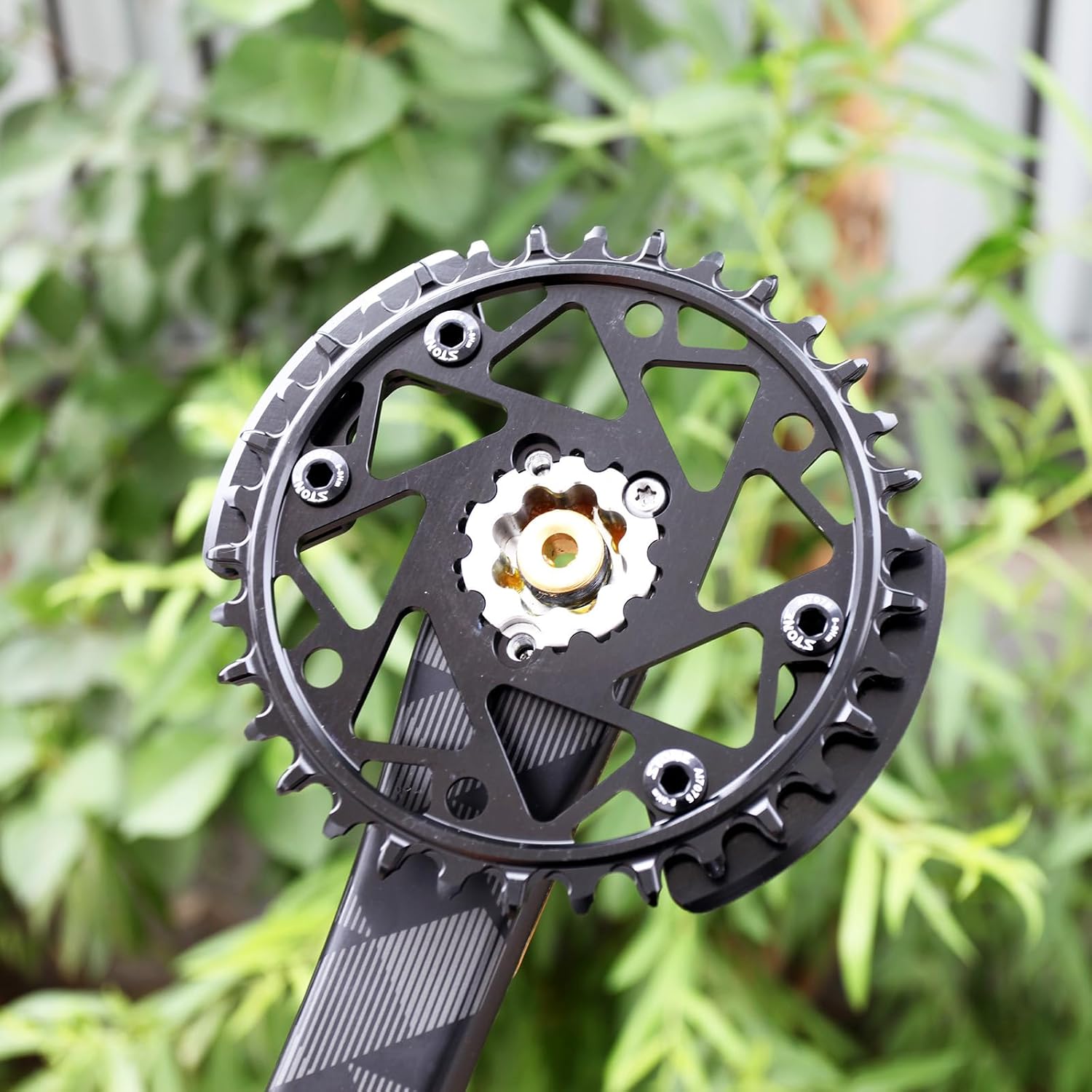 DJC Stone Bike Chainring with Chainring Guard 3mm Offset Direct Mount Round for Sram GXP Dub GX Eagle X9 X0 XX1 X01 30t 32 34t 36T