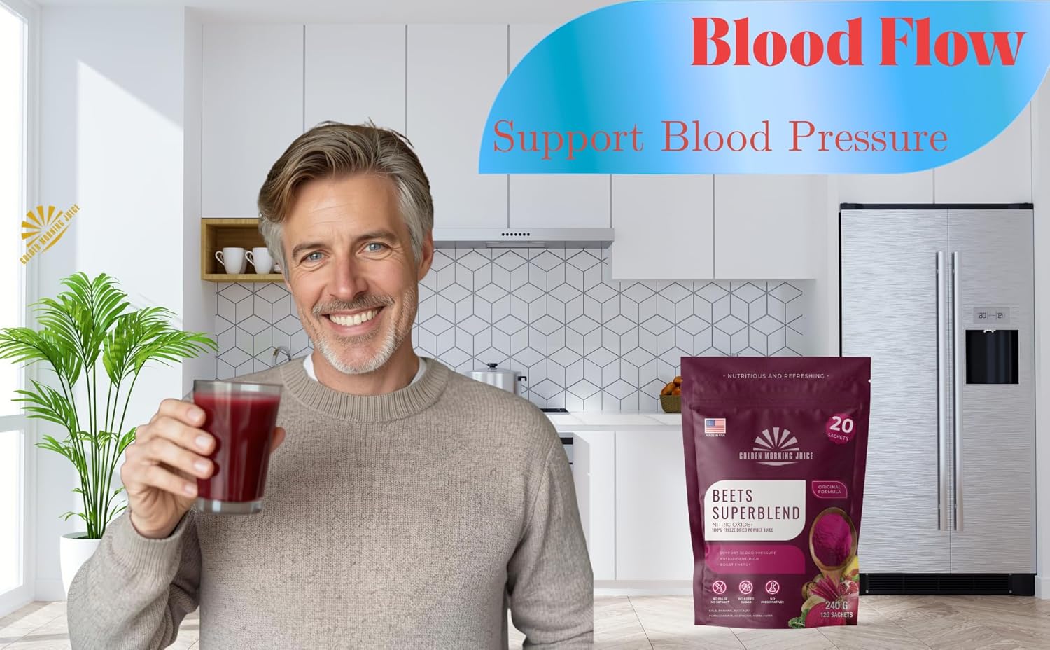 Beets Superfoods Blended Powder Juice: Nitric Oxide Booster & Energy Blend | Beetroot Pomegranate Powder to Extend NO & Blood Flow | No Added Sugar, Freeze-Dried - Image 3