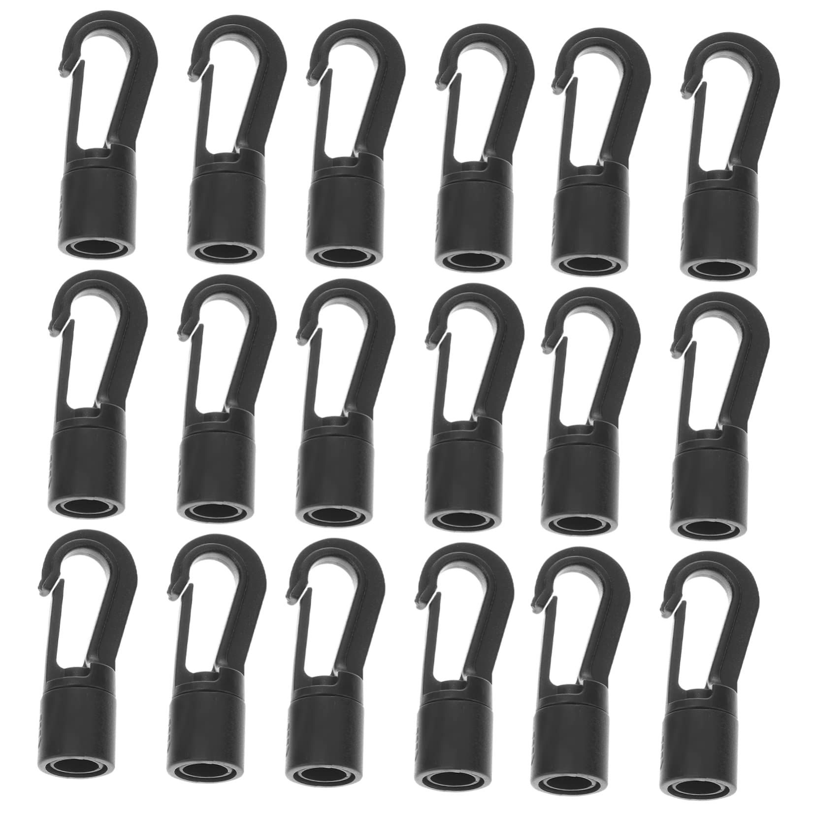 GALPADA 25Pcs Bungee Cord Hooks Durable Bungee Terminal Ends Lightweight Elastic Cord Hooks for Kayak Canoe and Outdoor Use Strong and Wear Resistant Design