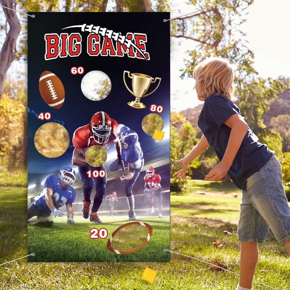 RenbangUS Football Toss Game with 3 Bean Bags, Children's Football Toss Game, Indoor and Outdoor Football Party Game, Family Game, Football Party Decoration : Toys & Games