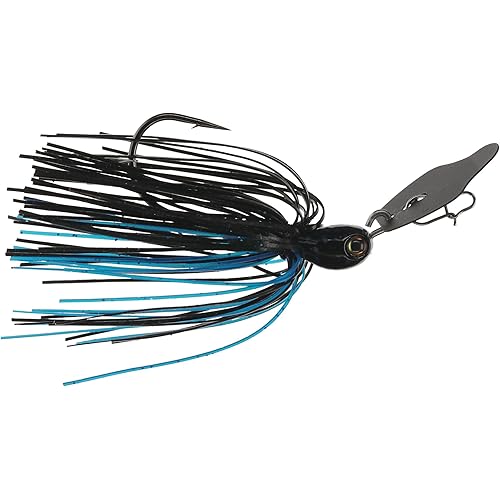 Strike King Tungsten Thunder Cricket Vibrating Swim Jig Fishing Lure, Compact Tungsten Head, Hand Tied Skirt, Trailer Keeper, 4/0 Owner Jungle Hook