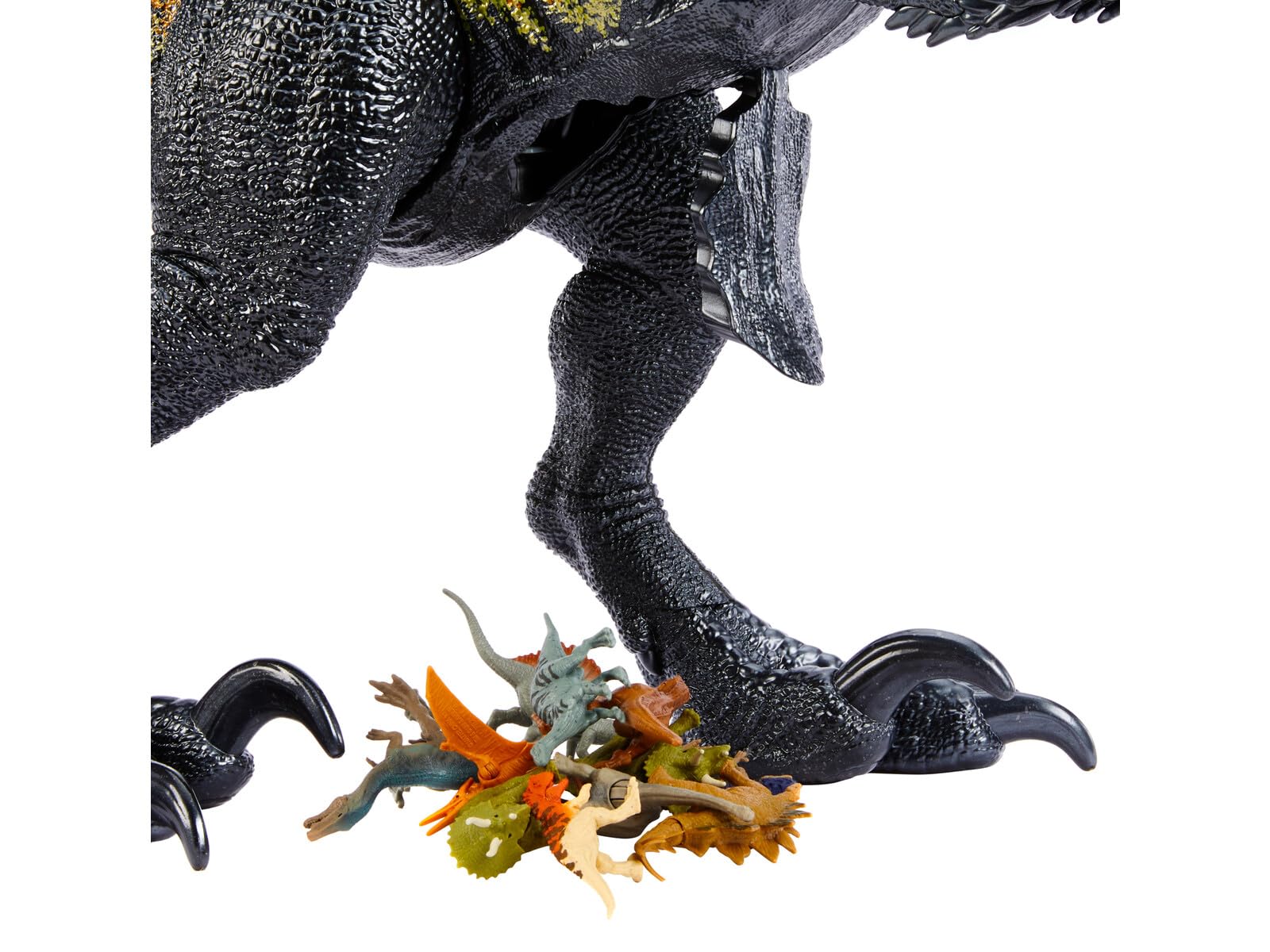 Mattel Jurassic World: Il Regno Distrutto - Indoraptor Supercolossale, dinosauro gigante lungo 90+ cm e alto 41 cm, inghiotte fino a 20 mini action figures, giocattolo per bambini, 4+ anni, HKY14
