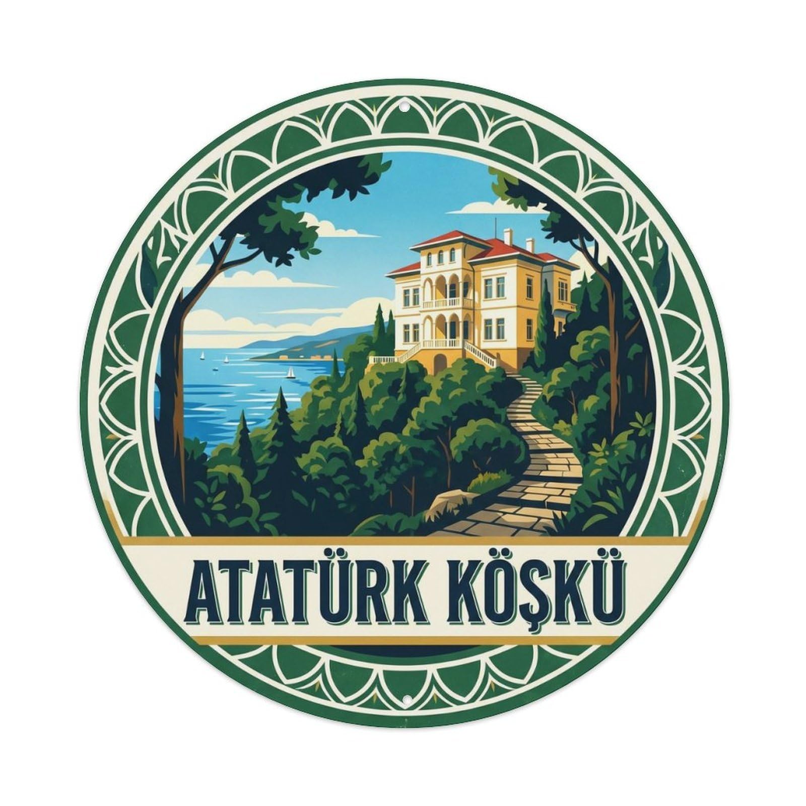Turkey Trabzon Travel Soğuksu Hill Aesthetics Metal Tin Sign