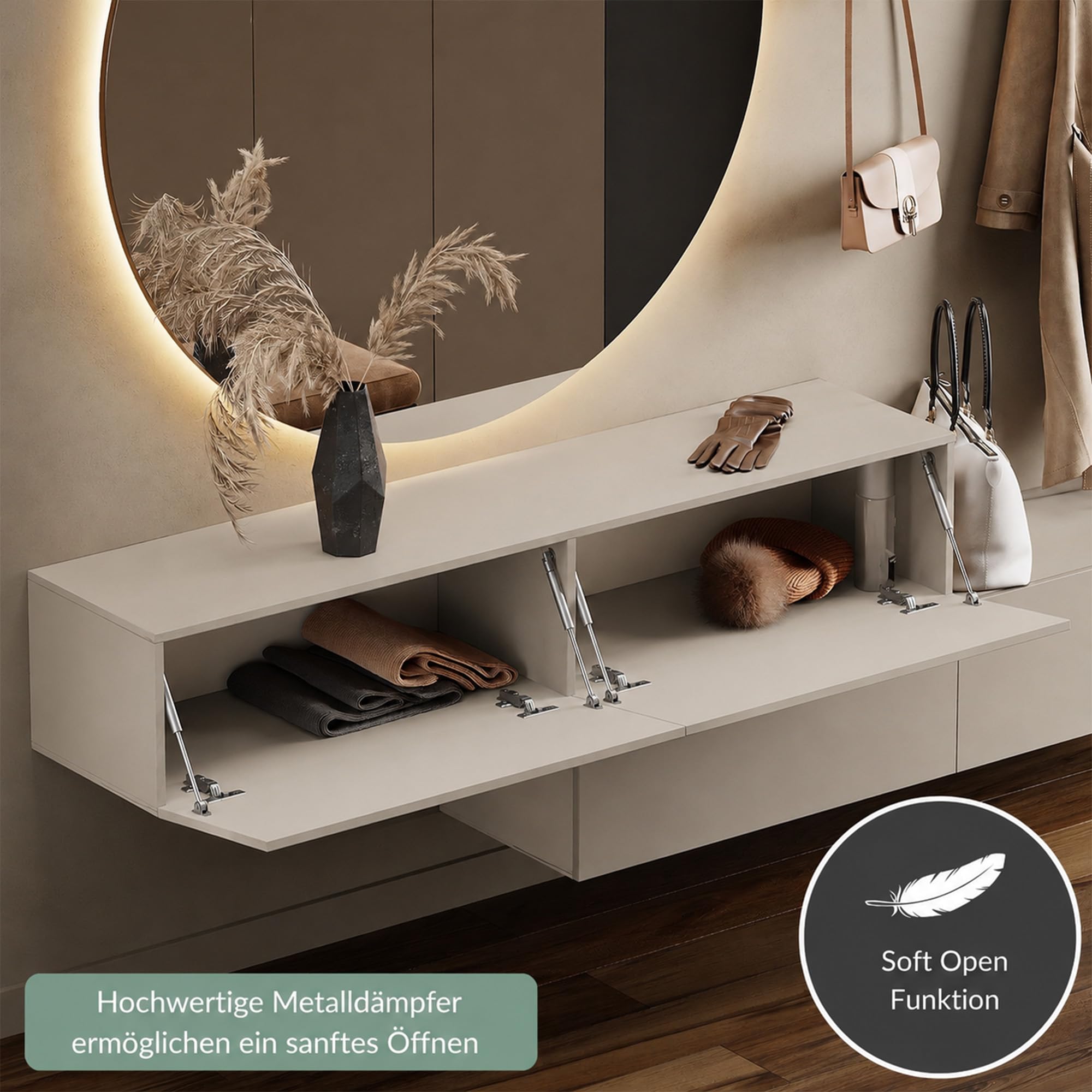Planetmöbel Flur Möbel Garderobe 2X 100 cm Hängeschrank