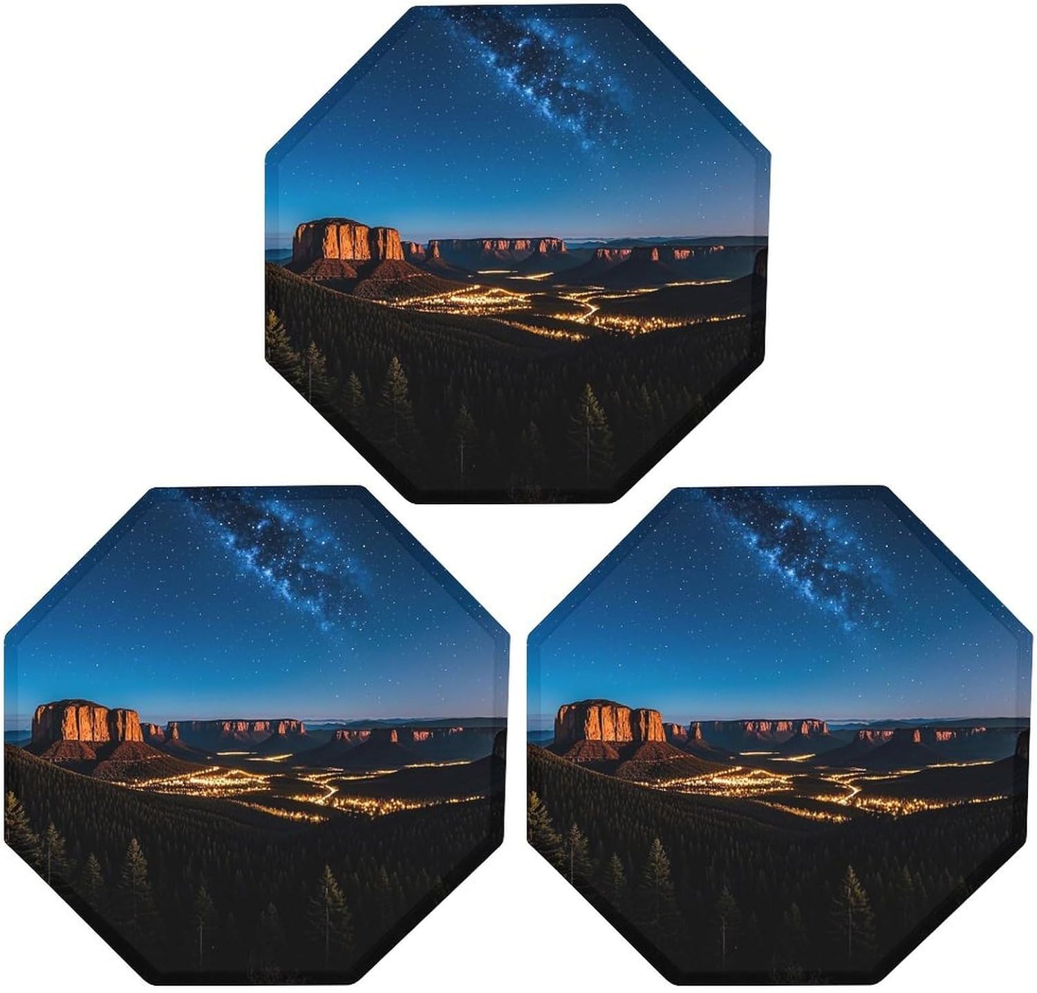 Ctagon Metal Sign for Home, Modern Display Plate for Kitchen, Night Western Style Plates Accent Hanging Wall Decorations 3PCS for Living Room, Bedroom, Hallway, Hotel