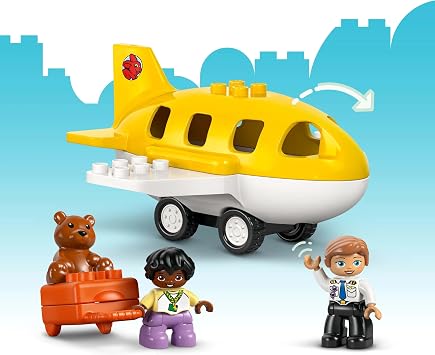LEGO DUPLO Town First Airport Experience 10443 – Imagination Enhancing Toy Making Set for Piloting-Related Kids Ages 2 and Over, Birthday Gift (23 Pieces)