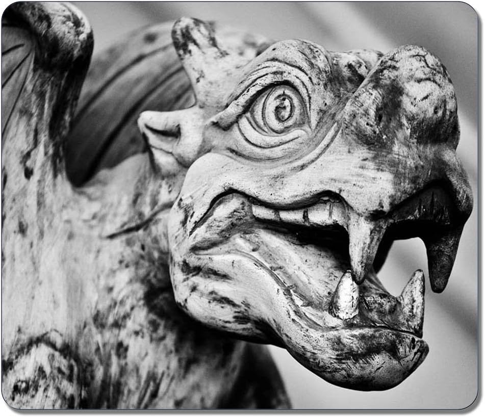 Extra Large Mouse Mat 12.87x11.02x0.15 IN - Gaming Mouse Pad - Personalized Gargoyle Natural Eco Rubber Oblong MousePad Computer Desk Stationery Accessories Mouse Pads For Gift
