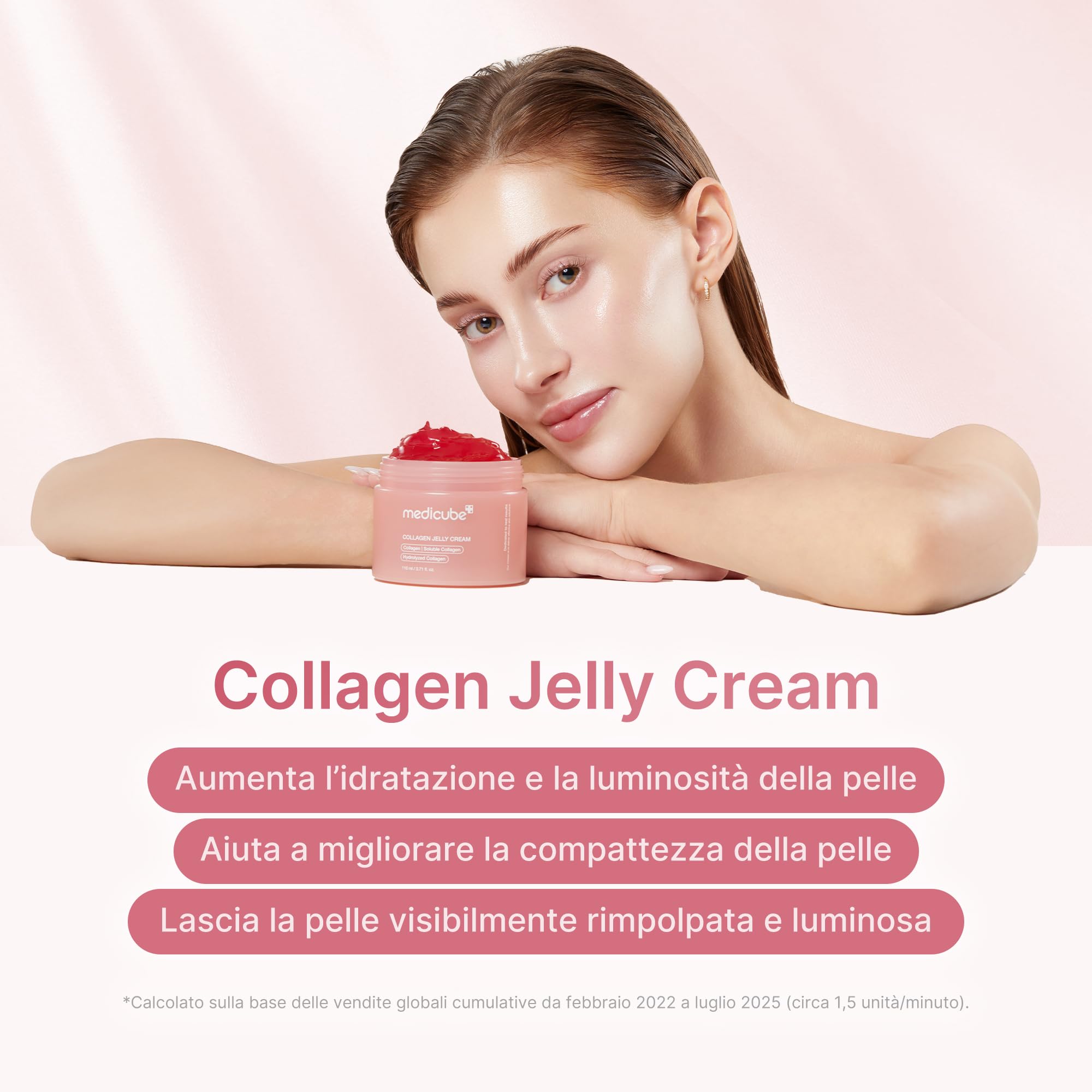 medicube Collagen Jelly Cream - Crema Viso con Collagene Idrolizzato, Niacinamide e Acido Ialuronico Per un effetto Rimpolpante e Idratante, Jelly Texture - Skincare Coreana, 50ml