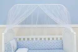 Mosquiteiro para Berço Varal Inteiro Lollipop Branco, Biramar Baby, Branco