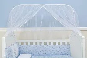 Mosquiteiro para Berço Varal Inteiro Lollipop Branco, Biramar Baby, Branco