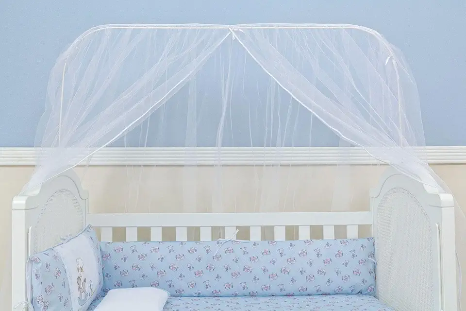Mosquiteiro para Berço Varal Inteiro Lollipop Branco, Biramar Baby, Branco