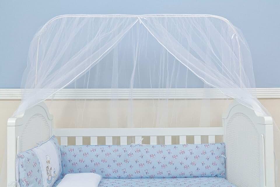 Mosquiteiro para Berço Varal Inteiro Lollipop Branco, Biramar Baby, Branco