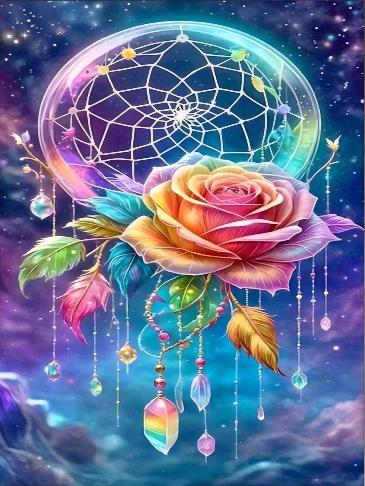 SDAFUS.. Diamond Painting Kit for Adults,5D Diamond Art Kits for Beginner,Gem Art,Crystal Kits Round Drill for Home Wall Decor Gifts,Women,Men (Wreath)