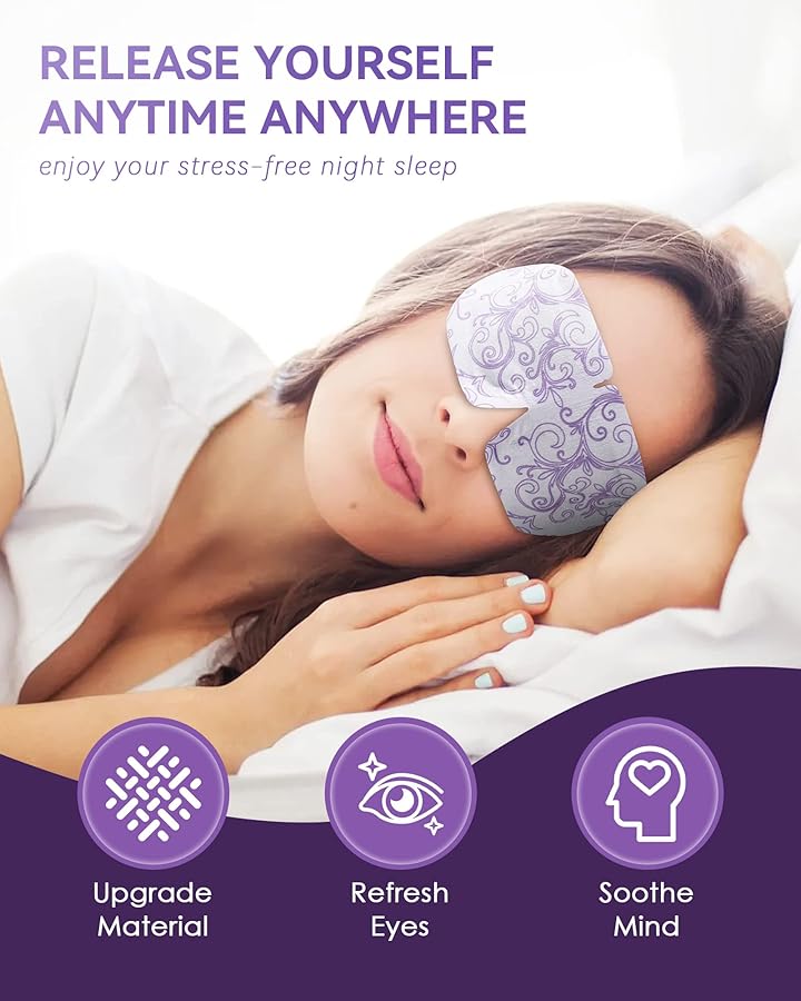 30 Packs Lavender Steam Eye Mask - Heated Eye Mask for Dark Circles and Puffiness Warm Eye Mask for Dry Eye Mask Relief Eye Fatigue Headache Hot Sleep Eye Mask for Disposable Moist Heat Eye Compress - image 5